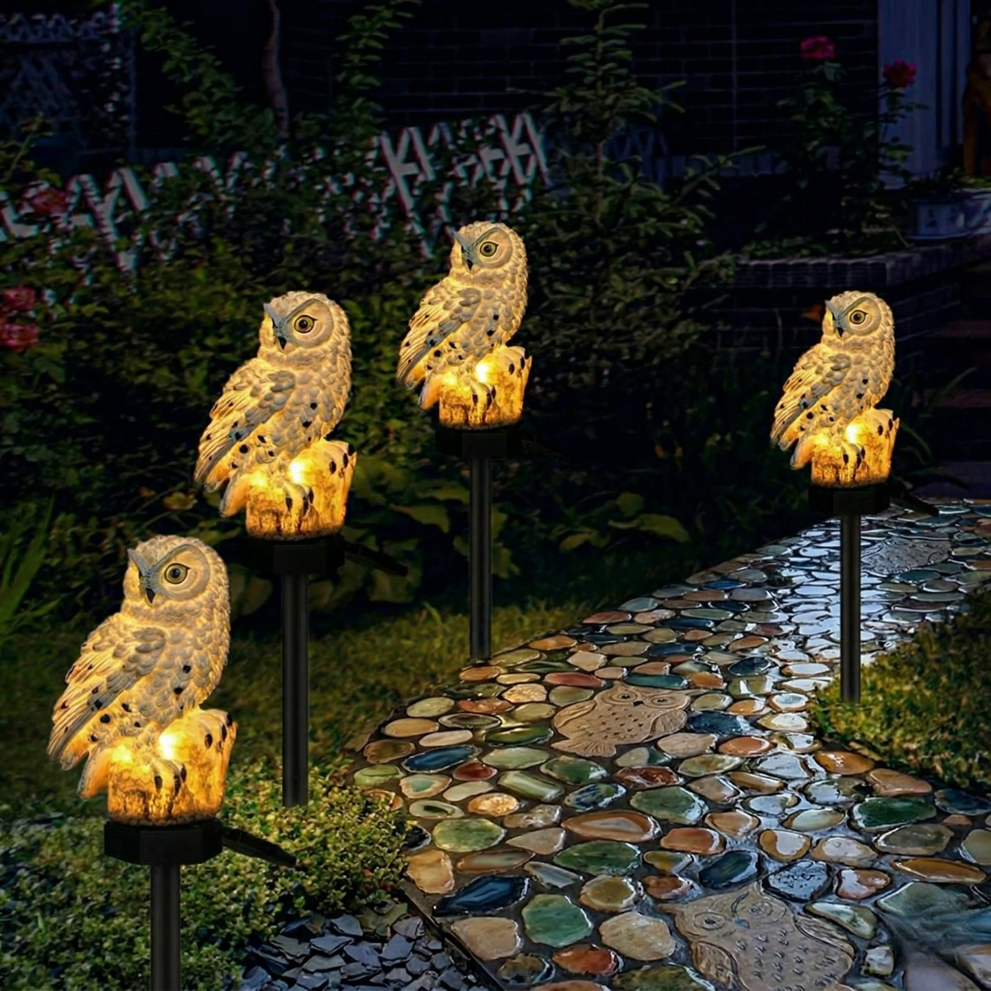 OwlGlow | Charming Eco-Friendly Solar Garden Lights for Outdoor Ambiance