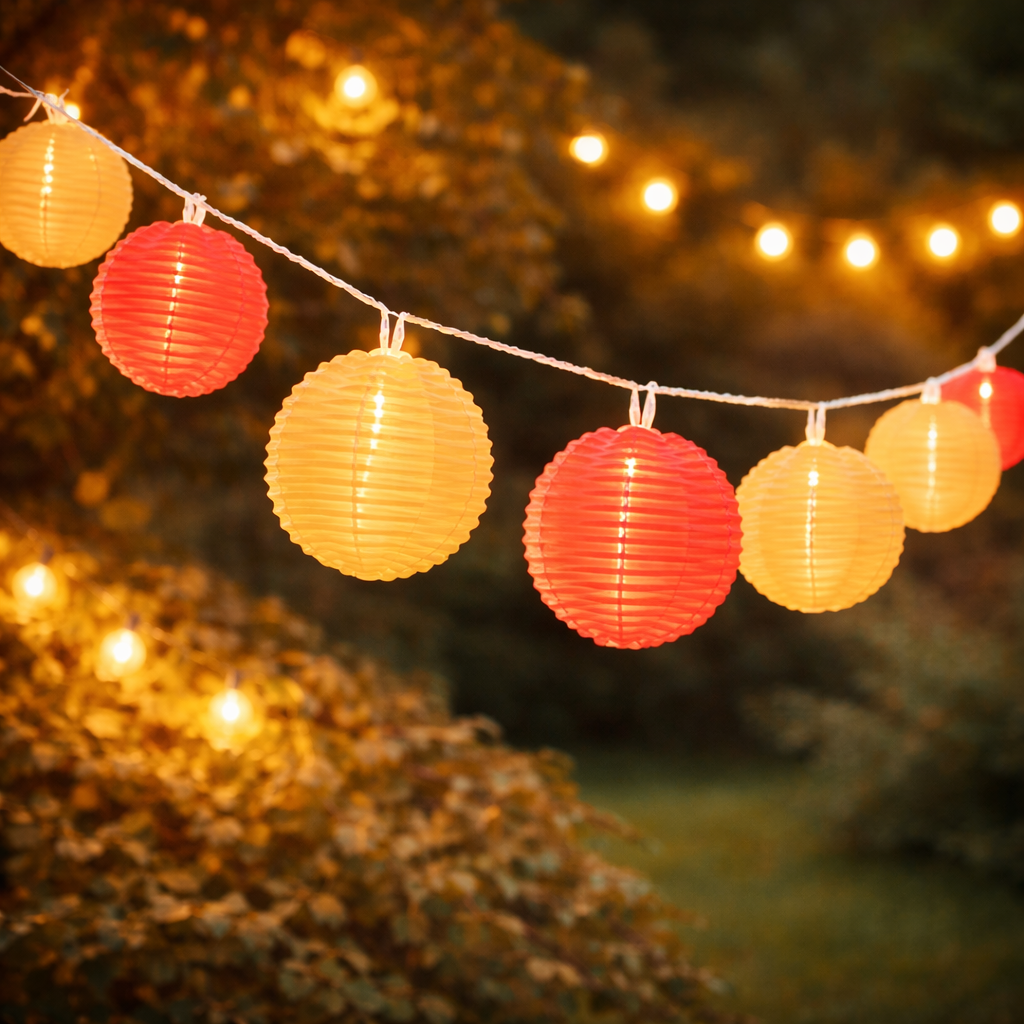 RattanGlow | Charming Warm White Solar Fairy Lights Outdoor Set