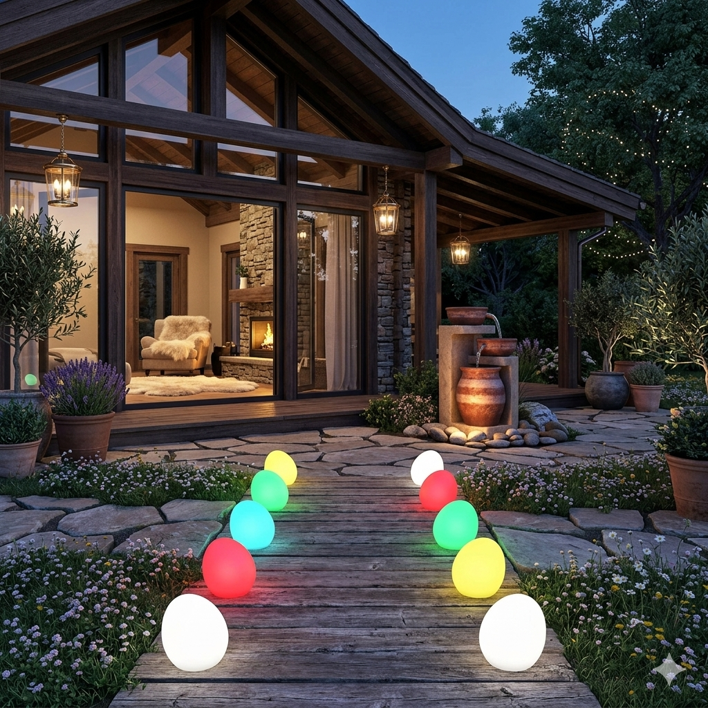 CobblestoneGlow | Elegant Weather-Resistant Solar Garden Light Outdoor