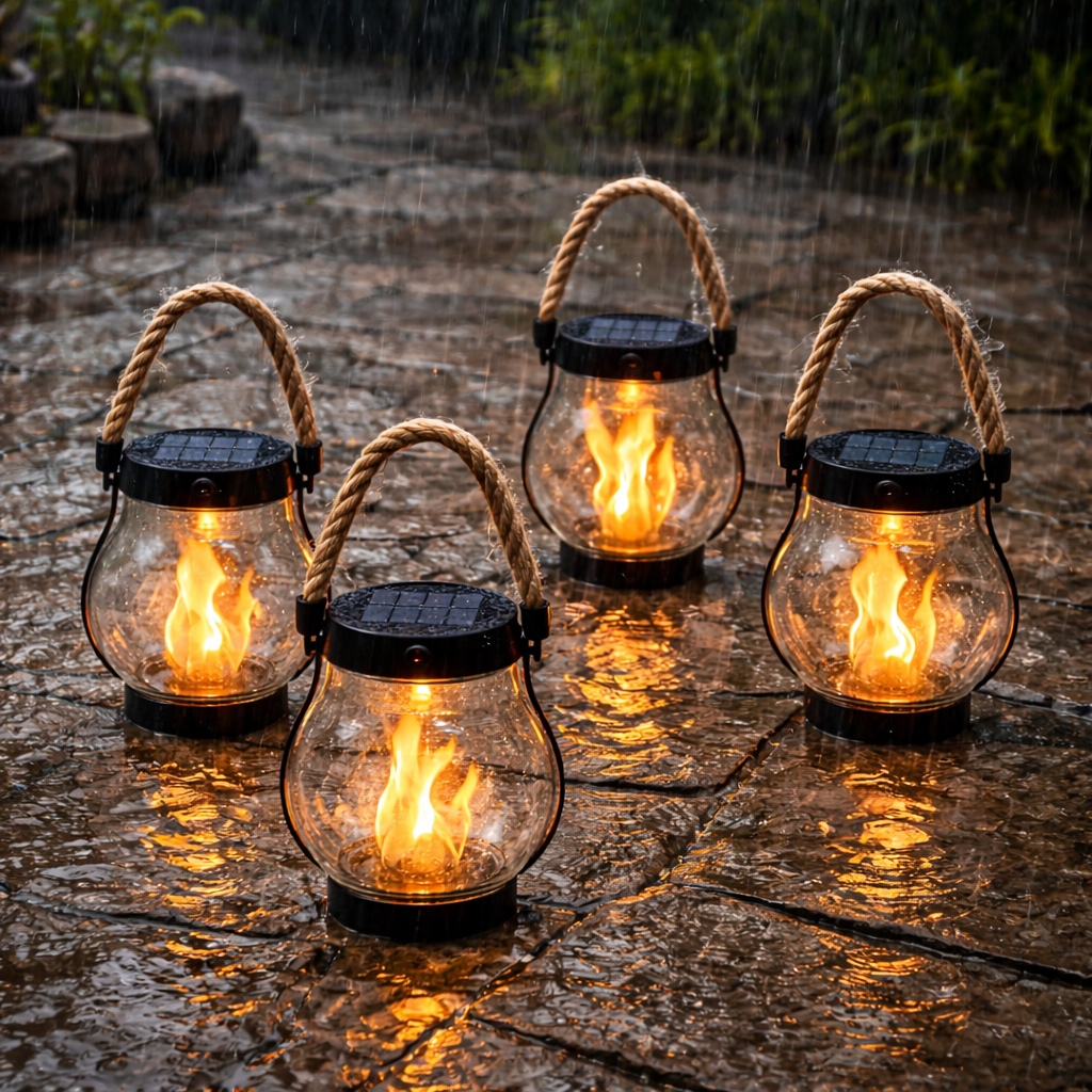 Lumoflame | Elegant Waterproof Solar Lantern for Garden & Outdoor Use