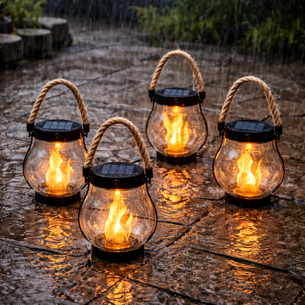Lumoflame | Elegant Waterproof Solar Lantern for Garden & Outdoor Use