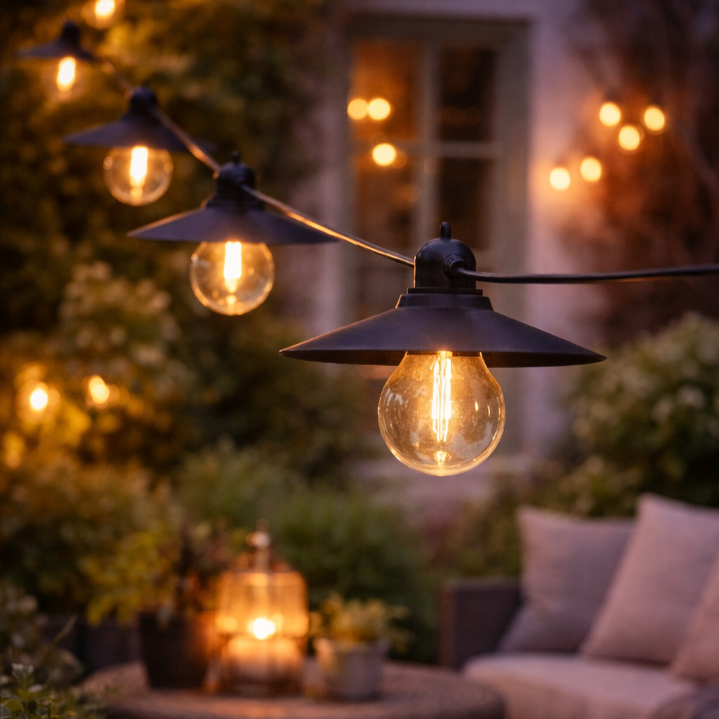 LumiCafé | Charming Warm White Solar String Lights for Outdoor Ambiance