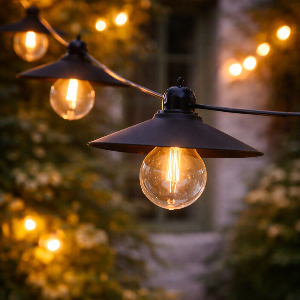 LumiCafé | Charming Warm White Solar String Lights for Outdoor Ambiance