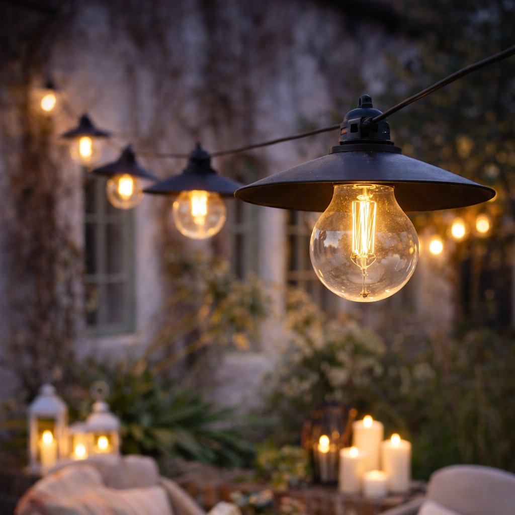 LumiCafé | Charming Warm White Solar String Lights for Outdoor Ambiance