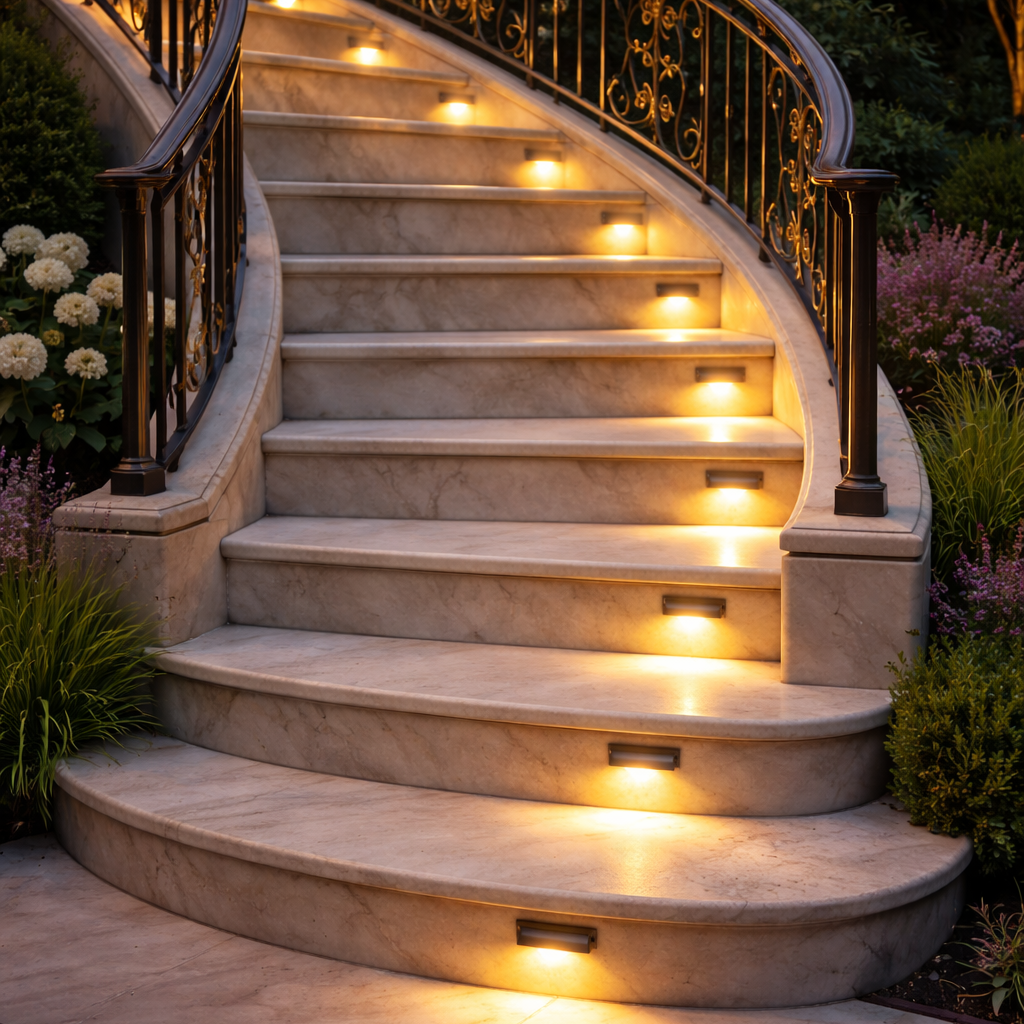 LuminaraStair | Elegant Weather-Resistant Solar Garden Lights Outdoor