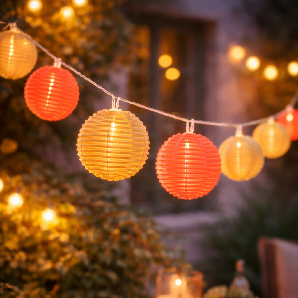 RattanGlow | Charming Warm White Solar Fairy Lights Outdoor Set