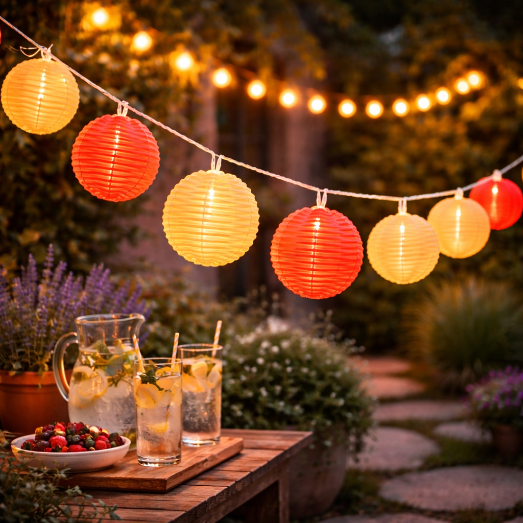 RattanGlow | Charming Warm White Solar Fairy Lights Outdoor Set